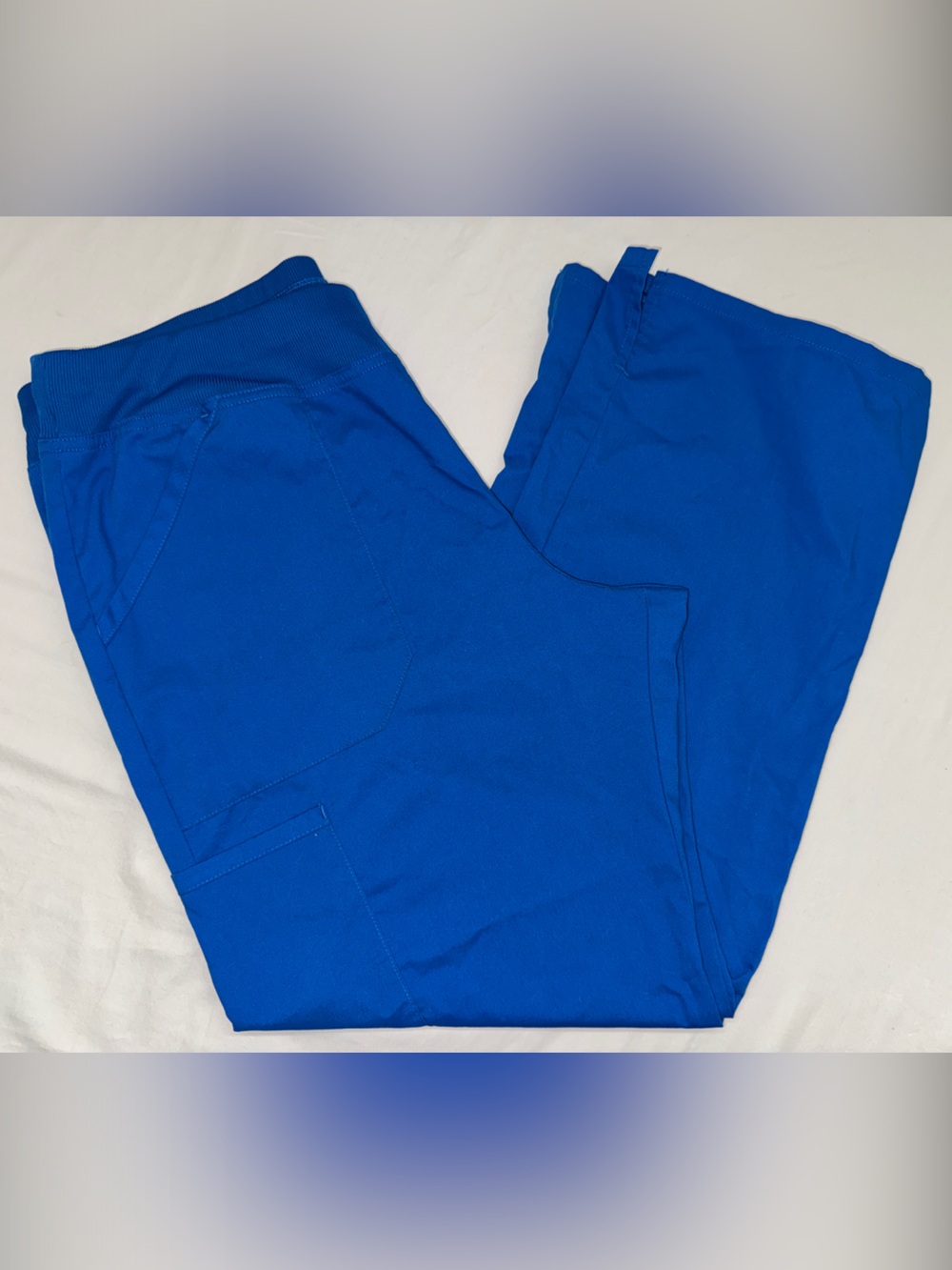 Cherokee Women’s Workwear Royal Blue Scrub Bottoms with Front Pockets - Large
